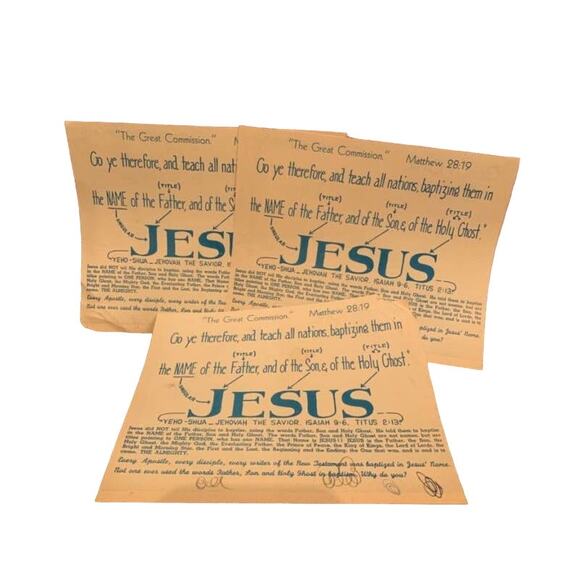 Lot of 3 Vintage The Only One Jesus Christ Pamphlets from Cahokia Illinois - Picture 1 of 4